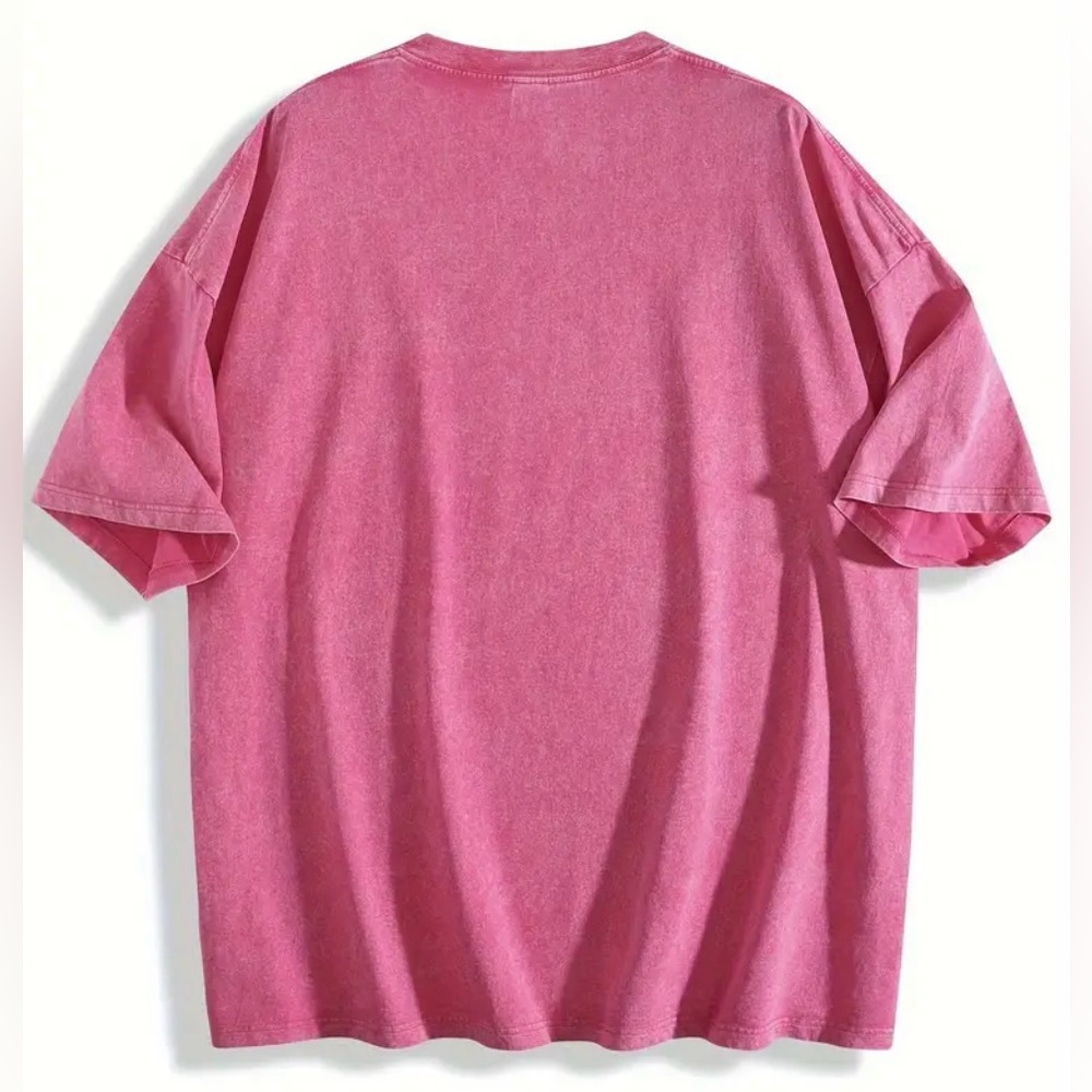 Astrid Hot Pink Mineral Wash Oversized Cotton T-Shirt XL NWT - Picture 5 of 7